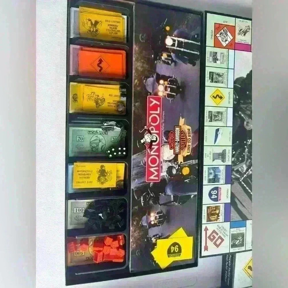 Harley Davidson Live to Ride Collectors Edition 2000 Monopoly Game Vintage - Picture 4 of 5